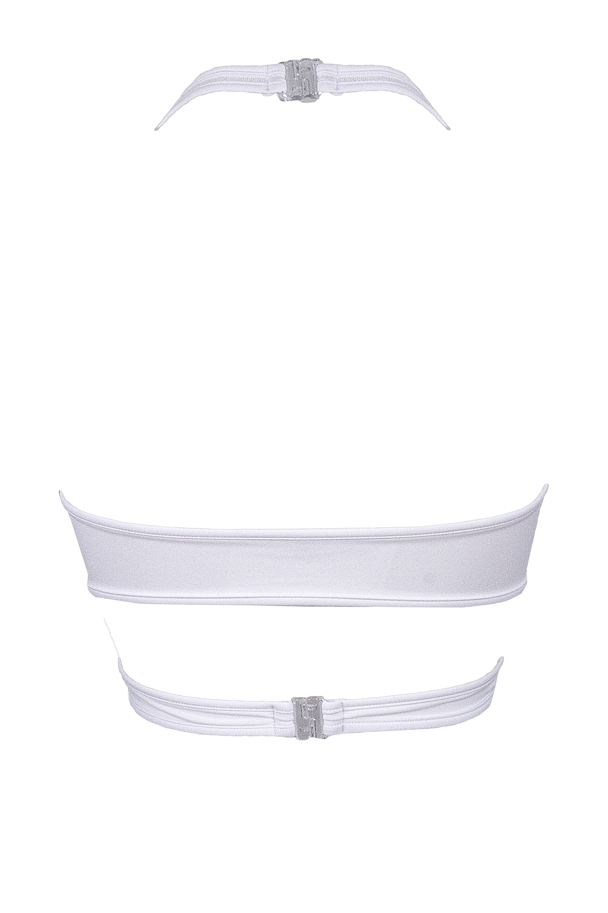 Cross-Over Halter Crop top / X-CROSS TOP / WHITE