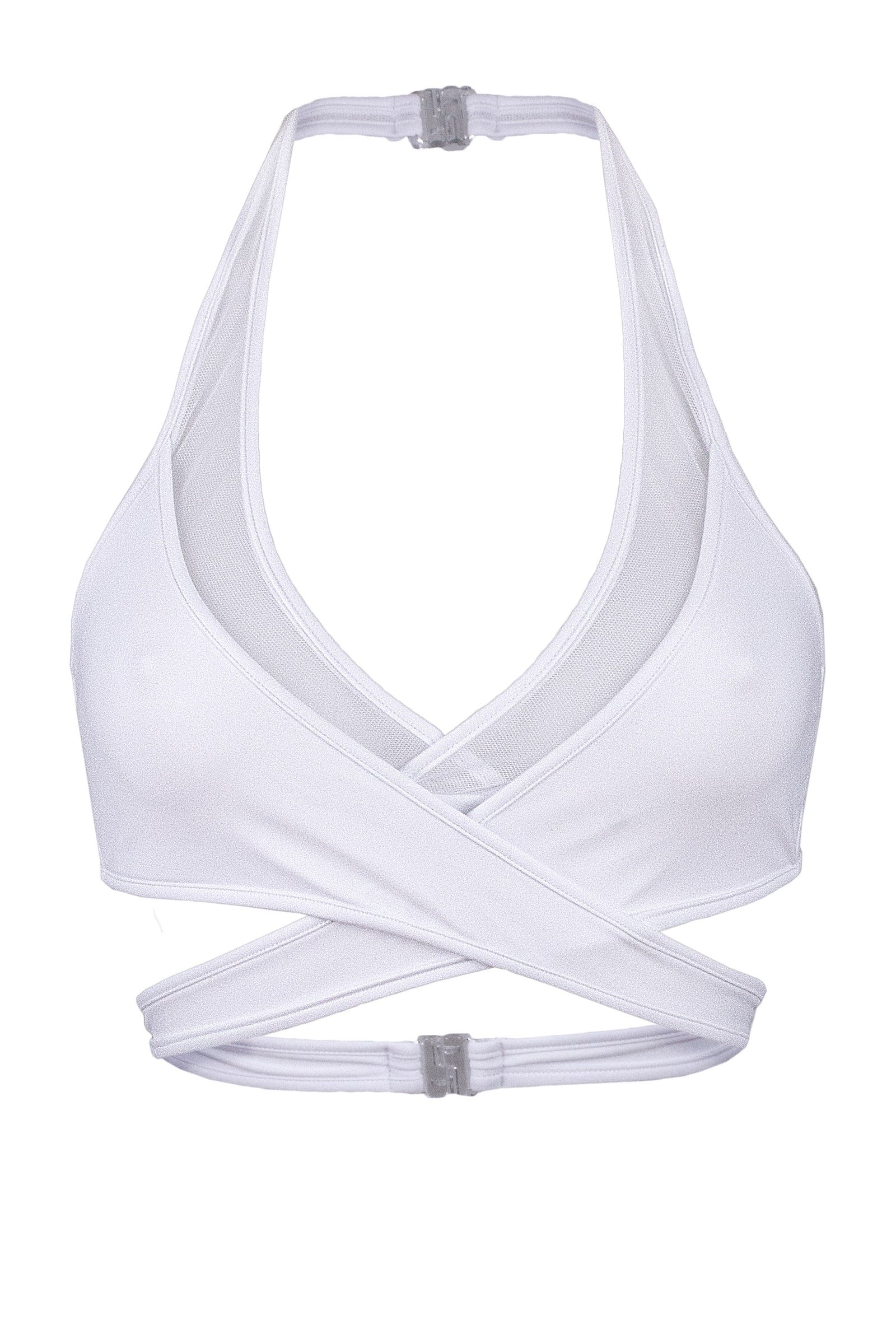 Crop top dos nu croisé / Top croisé en X / BLANC