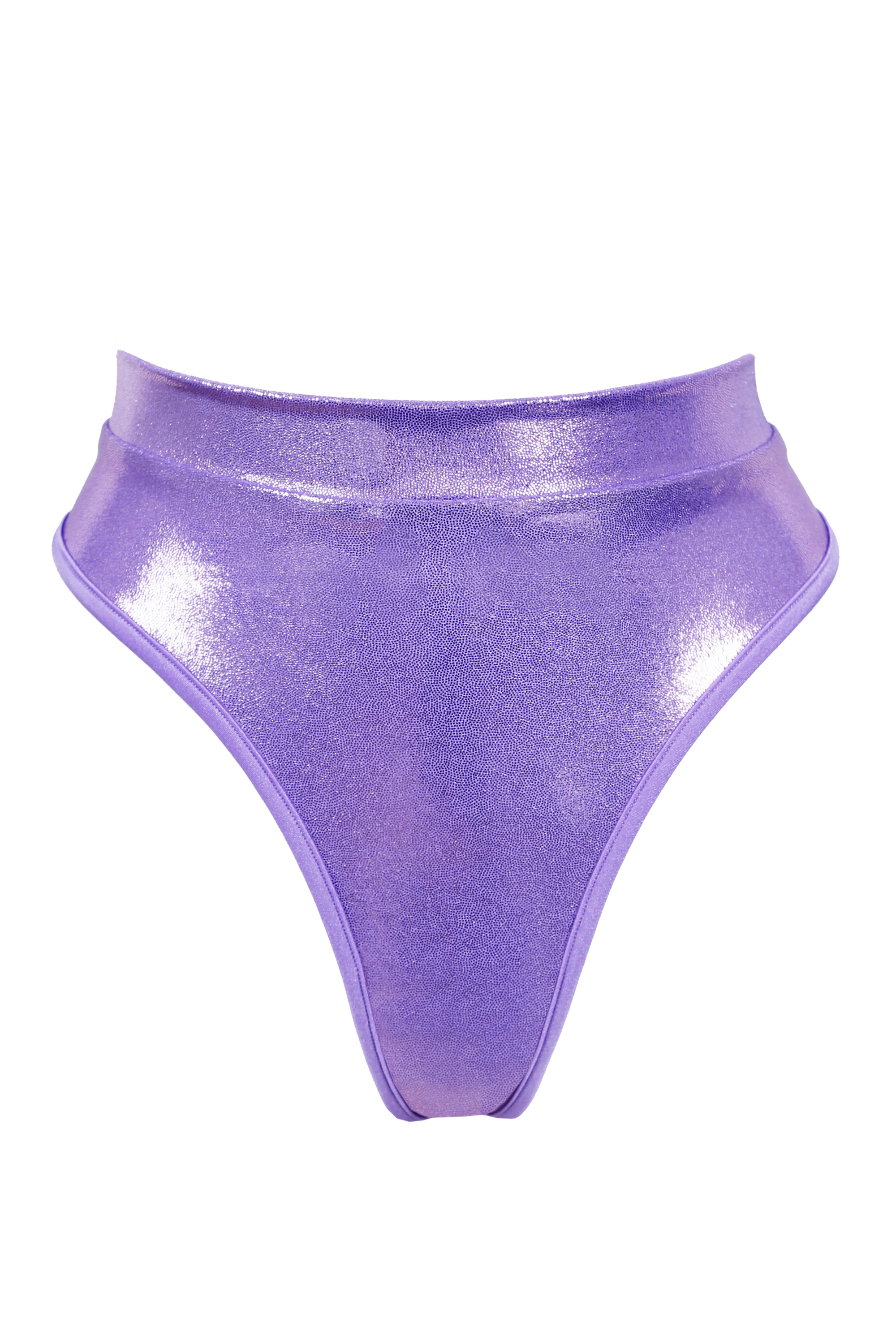 High Waist Rave Holographic Bottom / BOND Holo LILAC