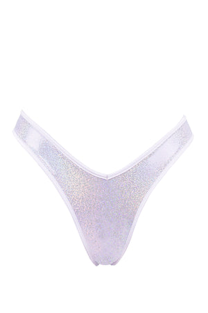High-Cut Rave Holographic Bottom / LULY Holo White