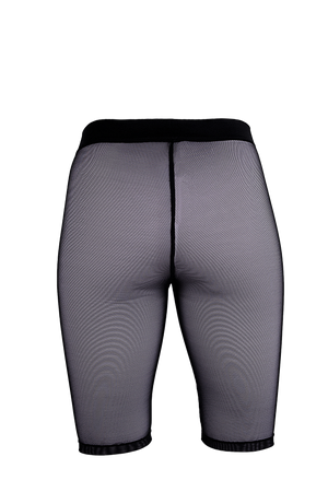 Biker Short Stretch mesh / Black mesh - EXES LINGERIE