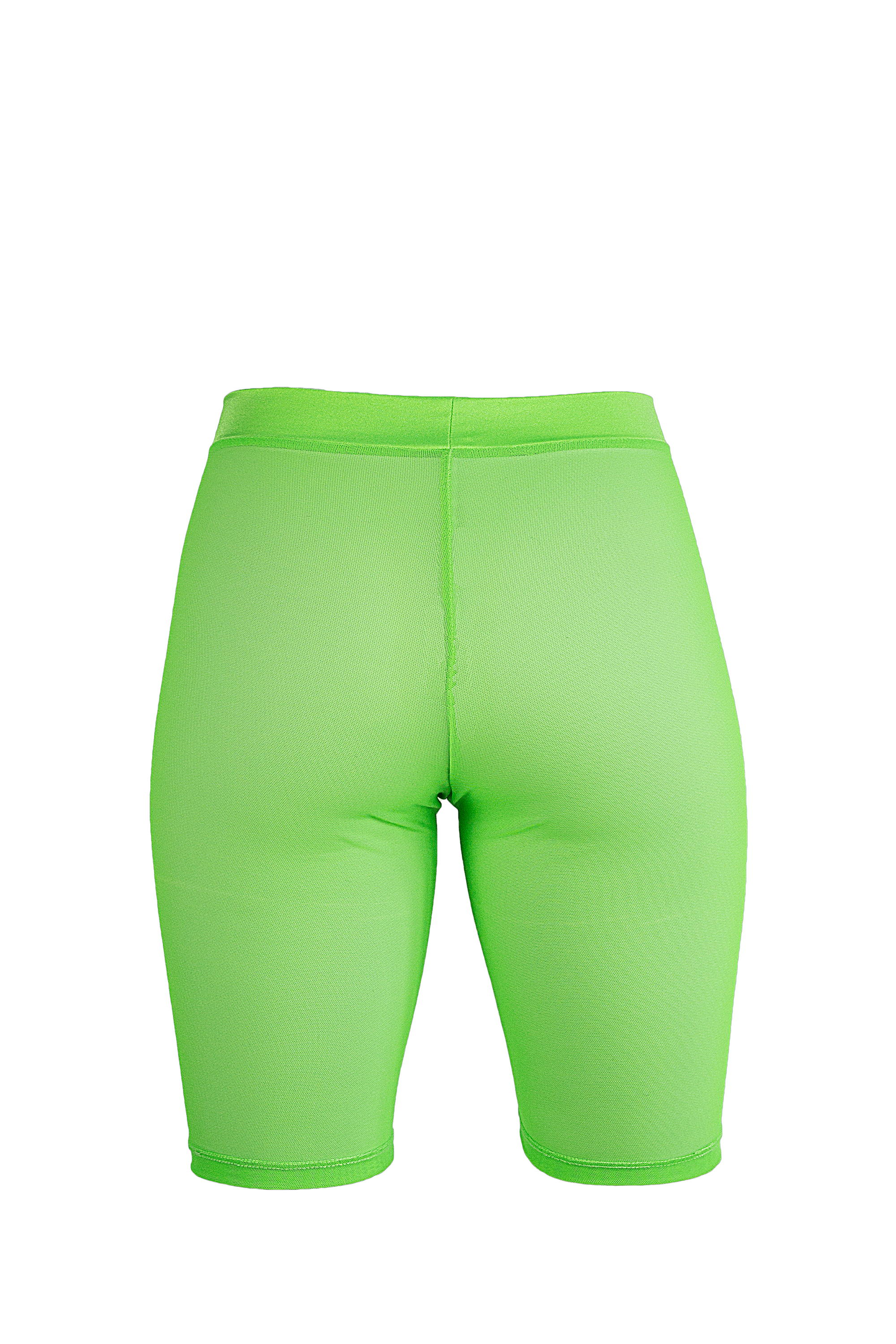 Biker Short Stretch mesh  / Neon Lime mesh - EXES LINGERIE