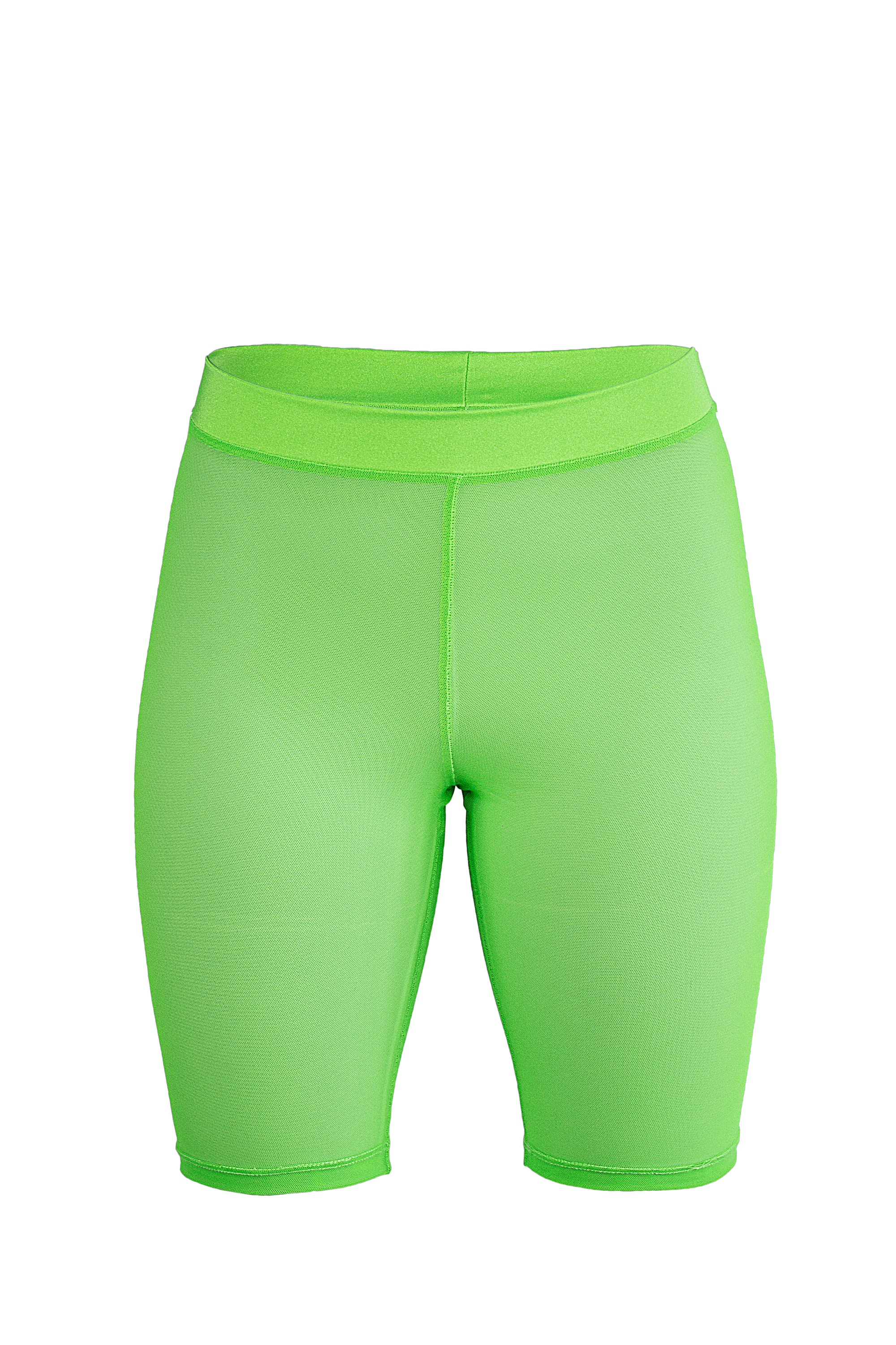 Biker Short Stretch mesh  / Neon Lime mesh - EXES LINGERIE