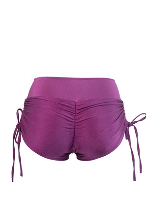 Drawstring side Shorts Scrunch Back / SHORTS V / GRAPE