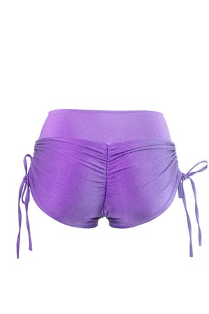 Drawstring side Shorts Scrunch Back / SHORTS V / LILAC