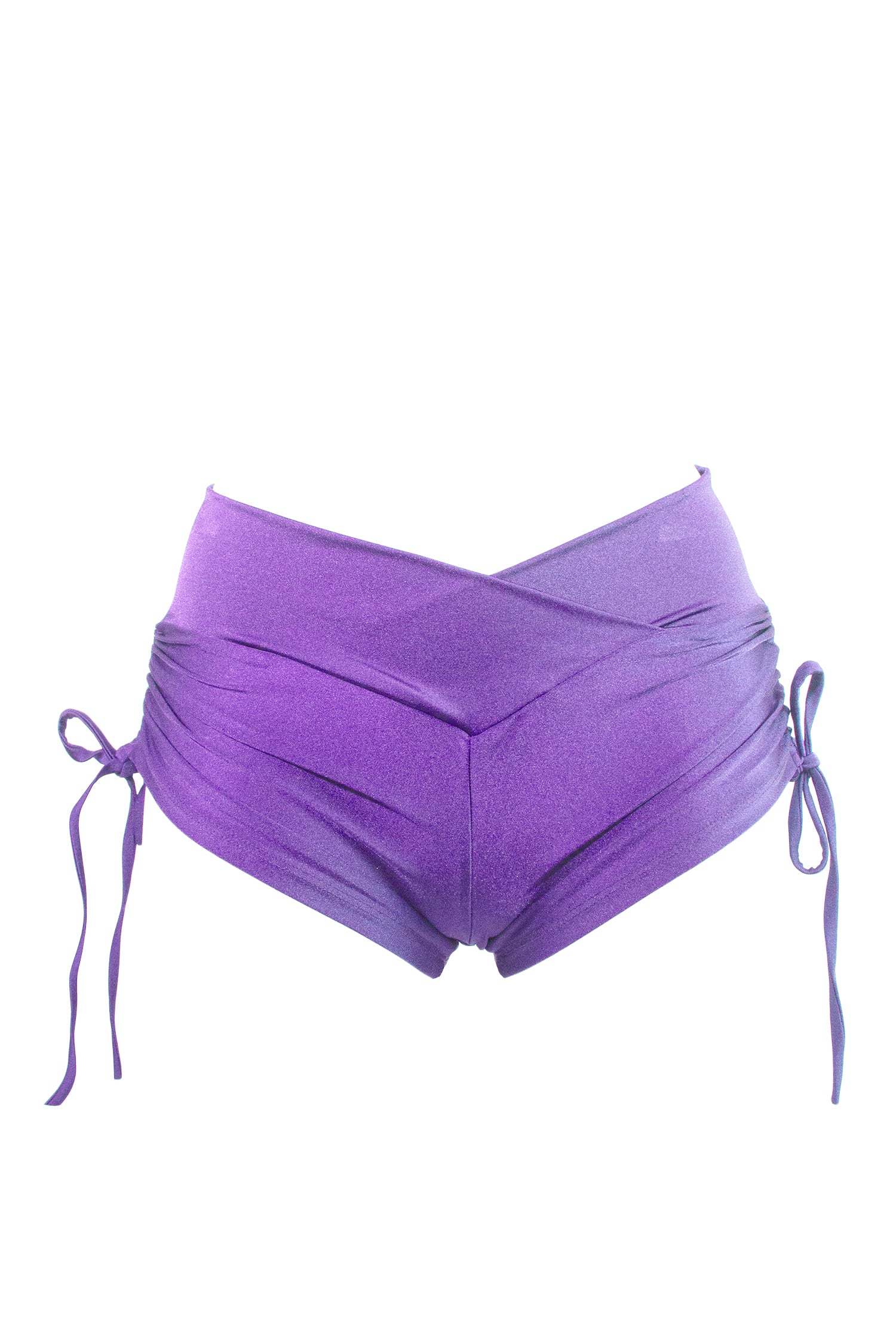 Drawstring side Shorts Scrunch Back / SHORTS V / LILAC,BOTTOMS - EXES LINGERIE