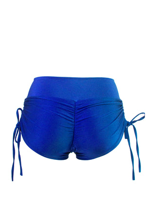 Drawstring side Shorts Scrunch Back / SHORTS V / ROYAL
