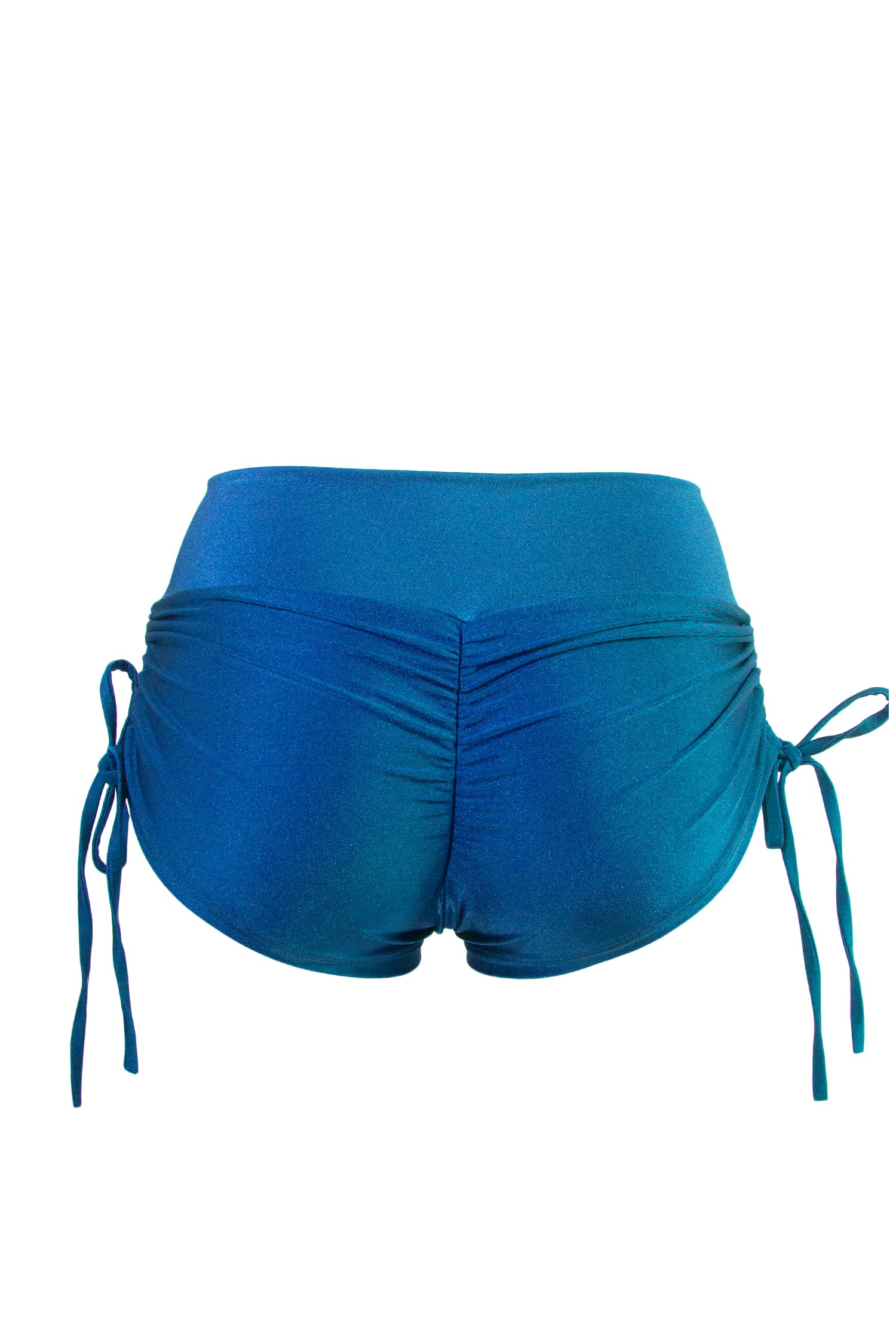 Drawstring side Shorts Scrunch Back / SHORTS V / TEAL