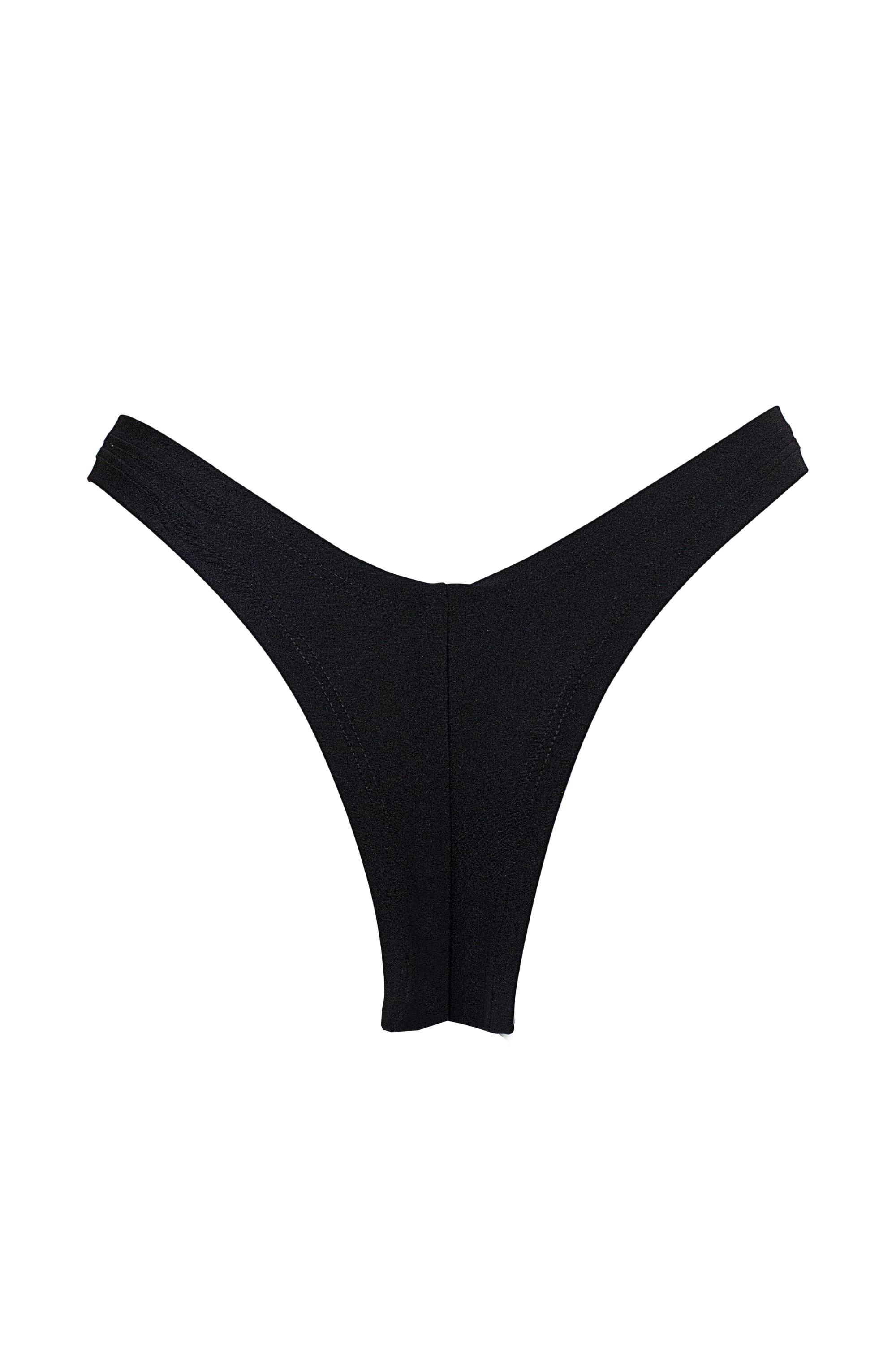 High-Cut Bikini Bottom /LULY POLE BLACK - EXES LINGERIE