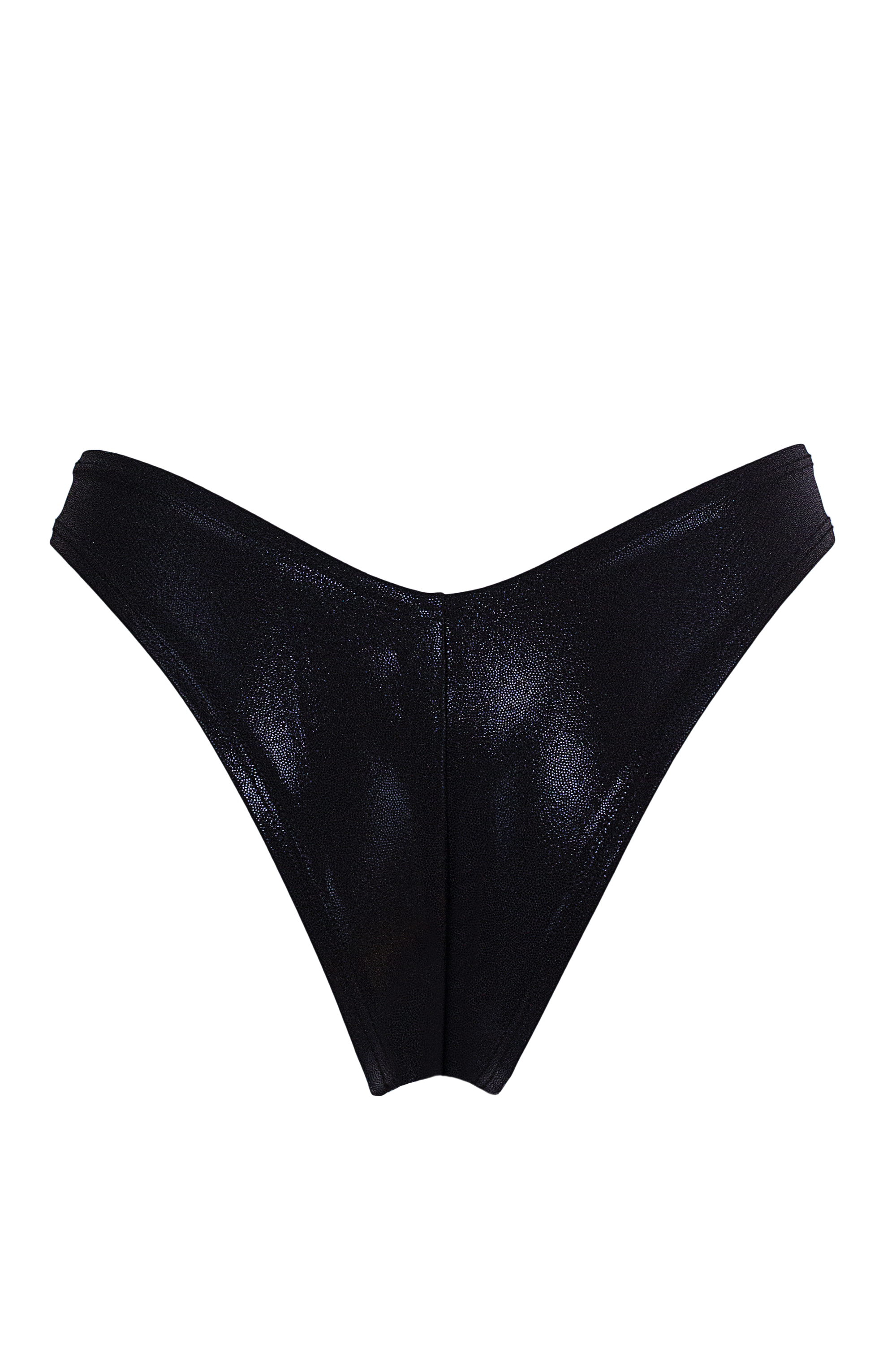 High-Cut Hologram Bikini Bottom /LULY POLE BLACK HOLO - EXES LINGERIE