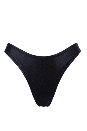 High-Cut Hologram Bikini Bottom /LULY POLE BLACK HOLO
