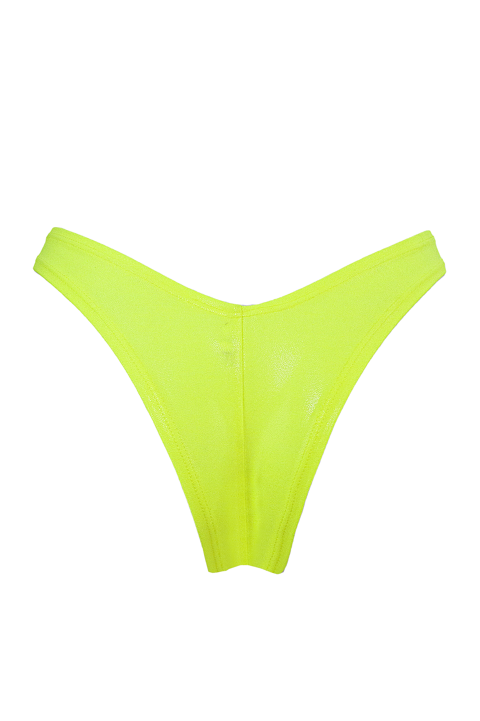 High-Cut Hologram Bikini Bottom /LULY POLE HOLO YELLOW - EXES LINGERIE