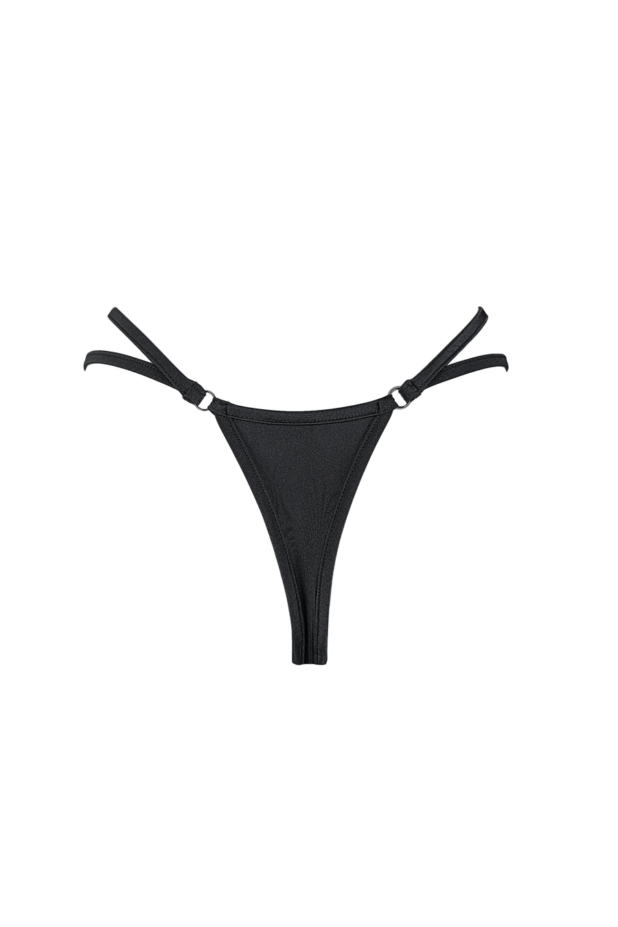 Mini thong double straps panty / DOUBLE STRING BLACK