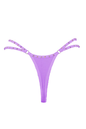 Mini thong double straps Crystals panty / DOUBLE CRYSTALS LILAC