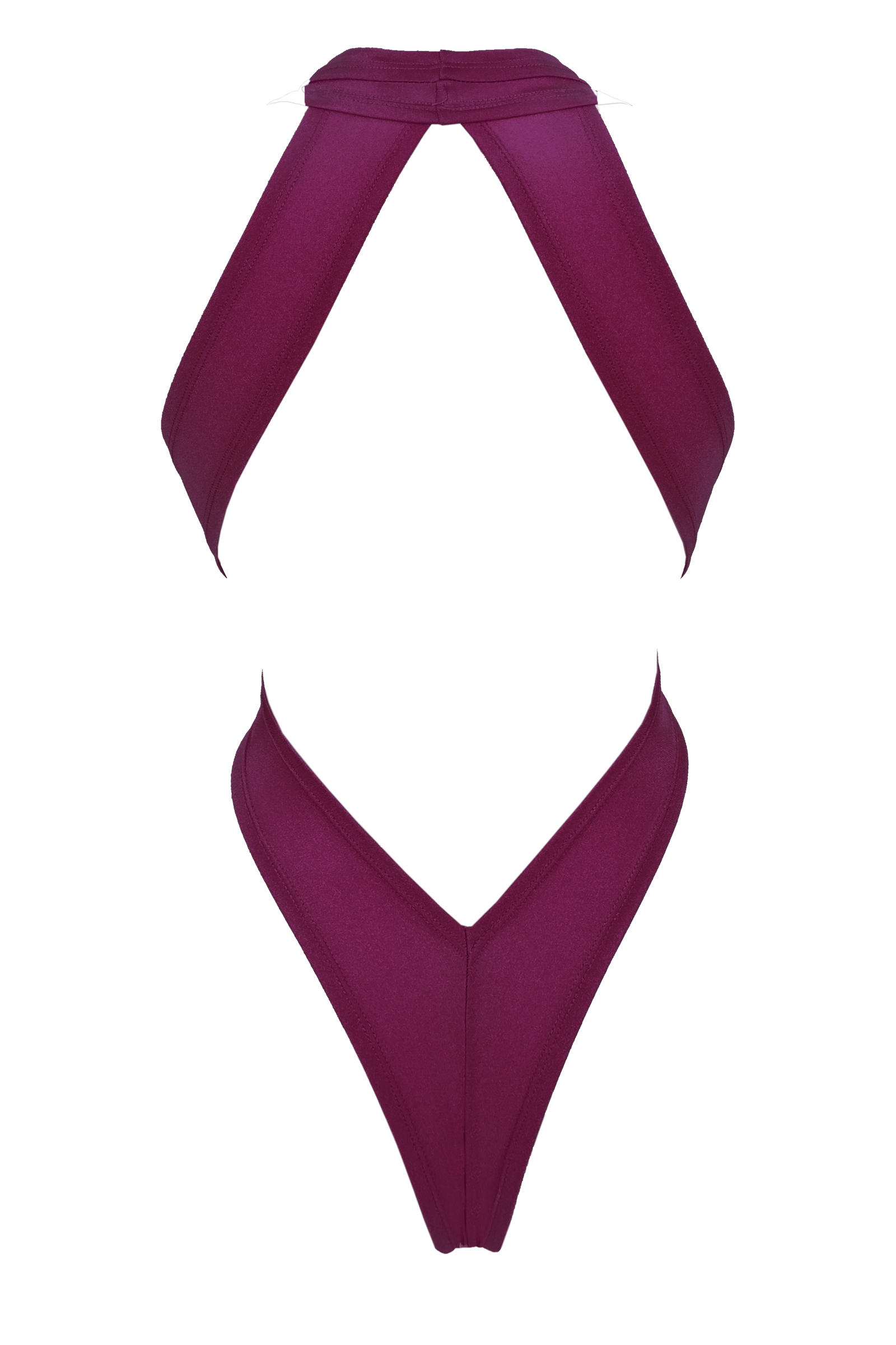 CRISS CROSS Bondage High-Cut Bodysuit / Festival Bodysuit / WINE,BODYSUITS - EXES LINGERIE