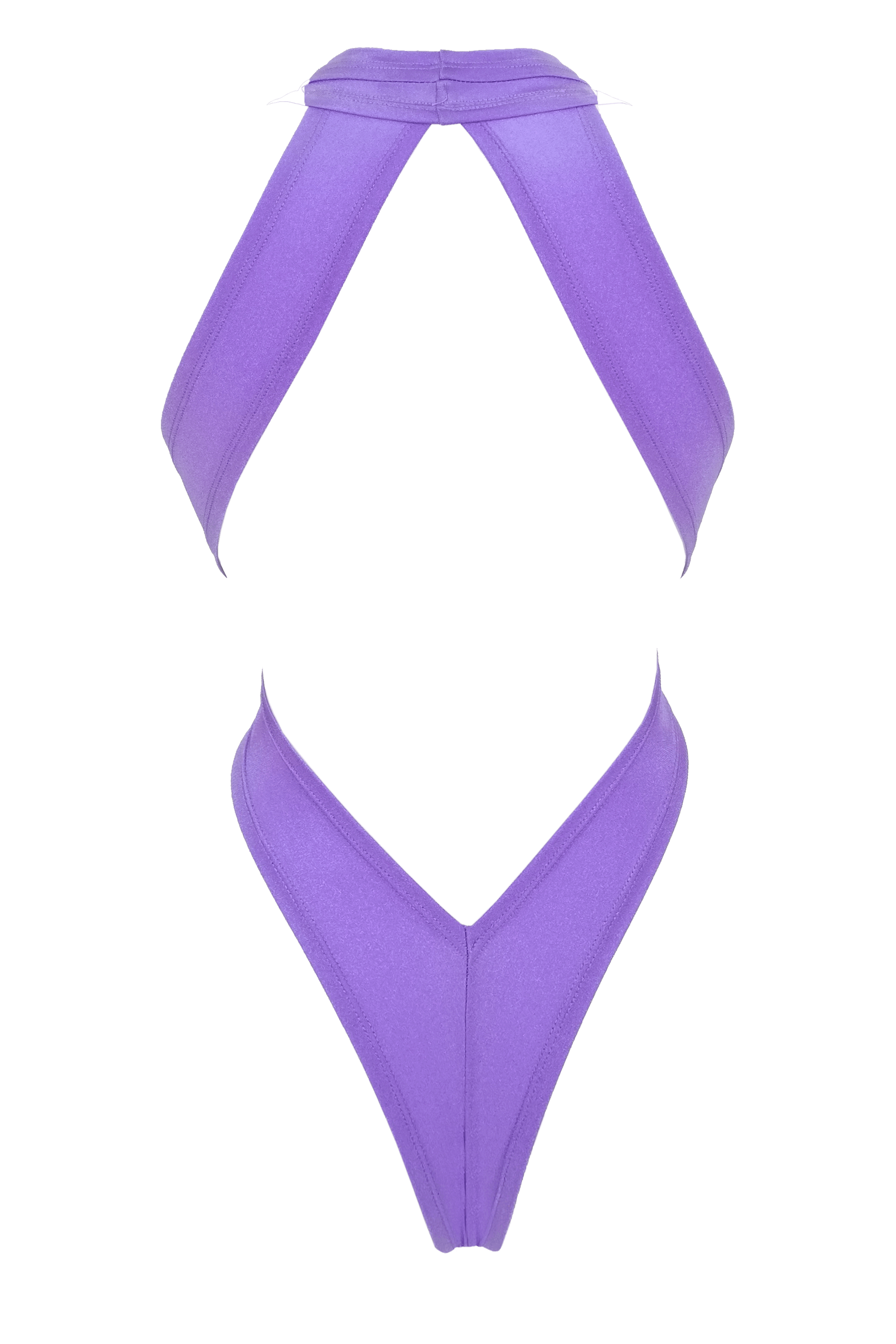 CRISS CROSS Bondage High-Cut Bodysuit / Festival Bodysuit /LILAC