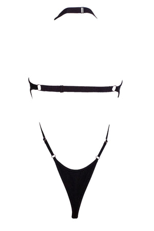 Cut-out Harness Bodysuit / Strappy Rave Bodysuit / ÉTOILE BLACK