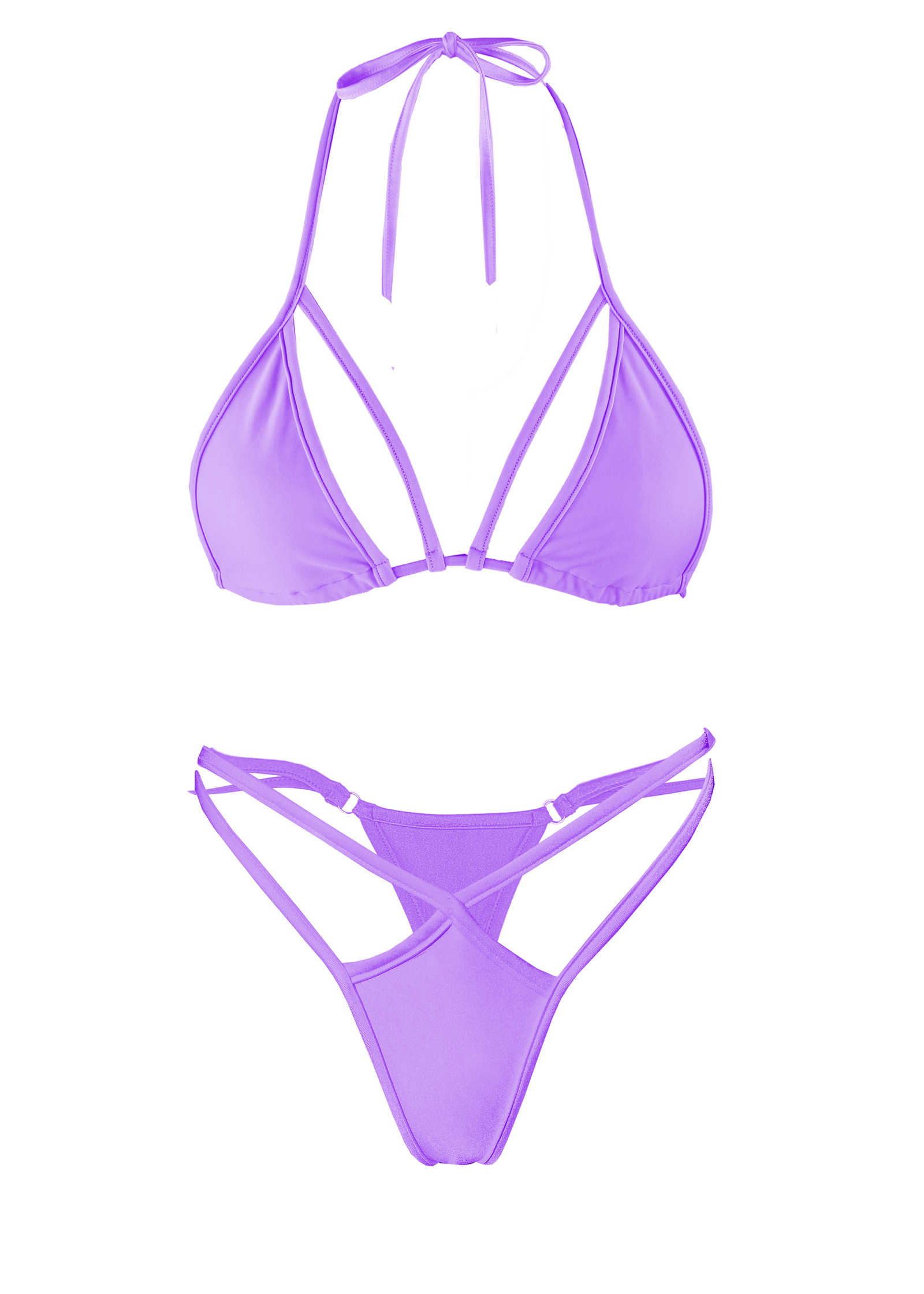 Ensemble bikini sexy à lanières / QUBY SWIM LILAS