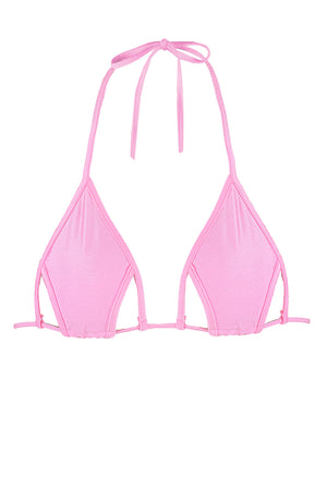 Cut-Out Strappy Triangle Bikini Top  / Cut-Out BABY PINK