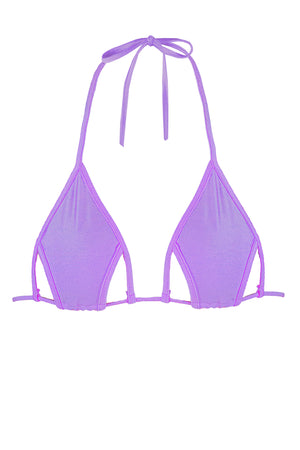 Cut-Out Strappy Triangle Bikini Top  / Cut-Out LILAC