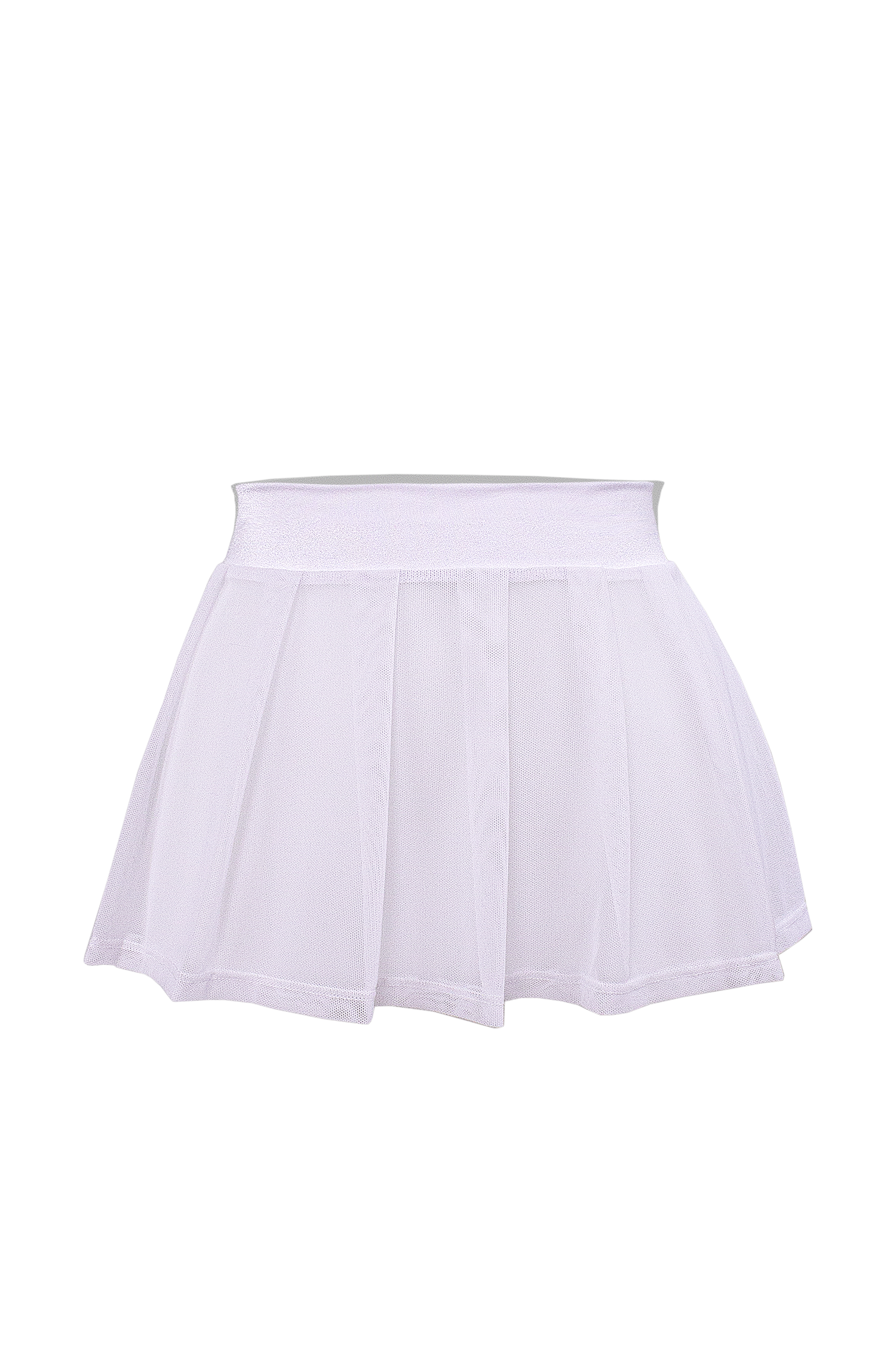 Pleated Mini skirt sheer mesh / Festival & Rave skirt / WHITE