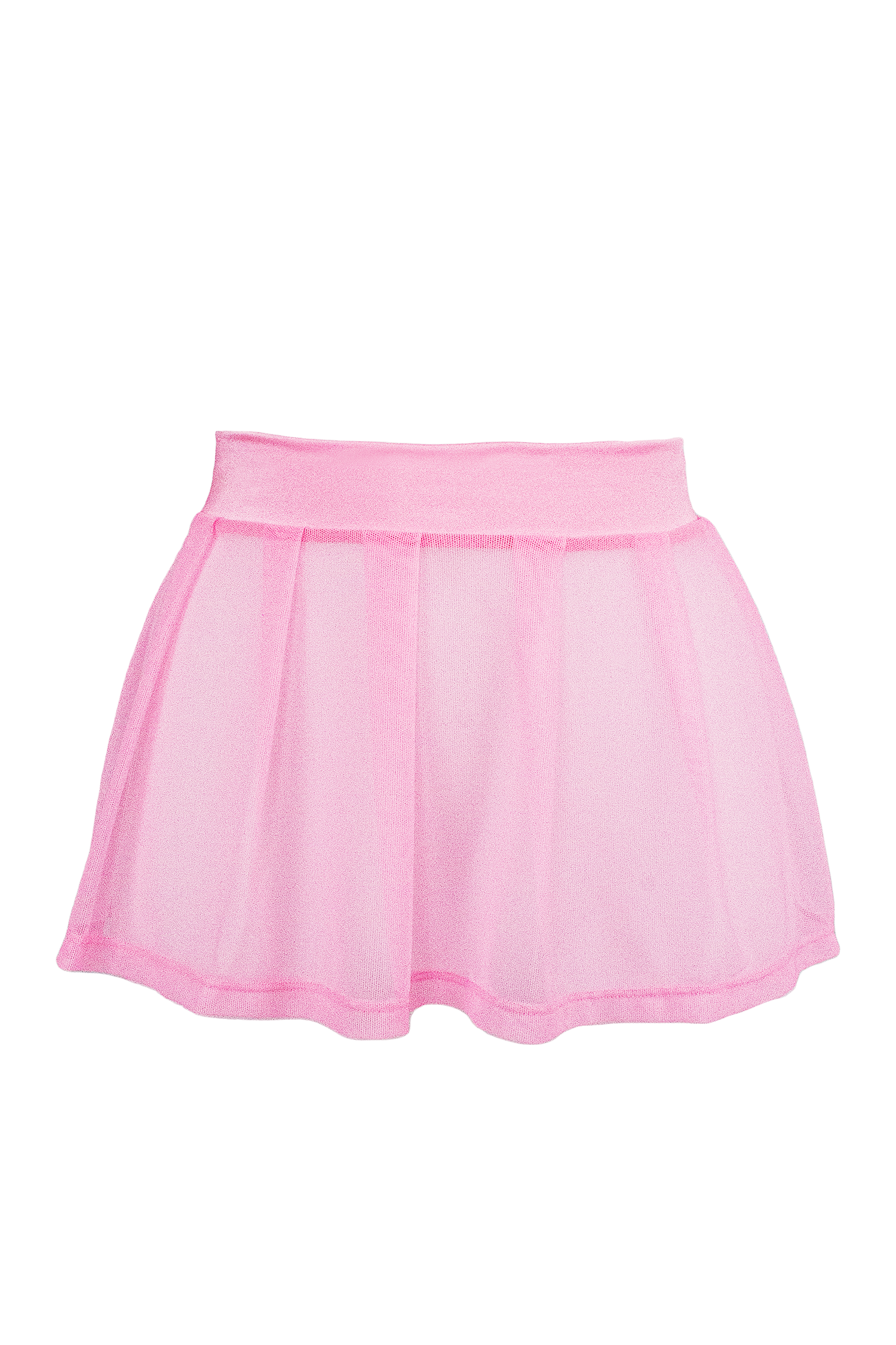 Pleated Mini skirt sheer mesh / Festival & Rave skirt / BABY PINK,SKIRTS & PANTS - EXES LINGERIE