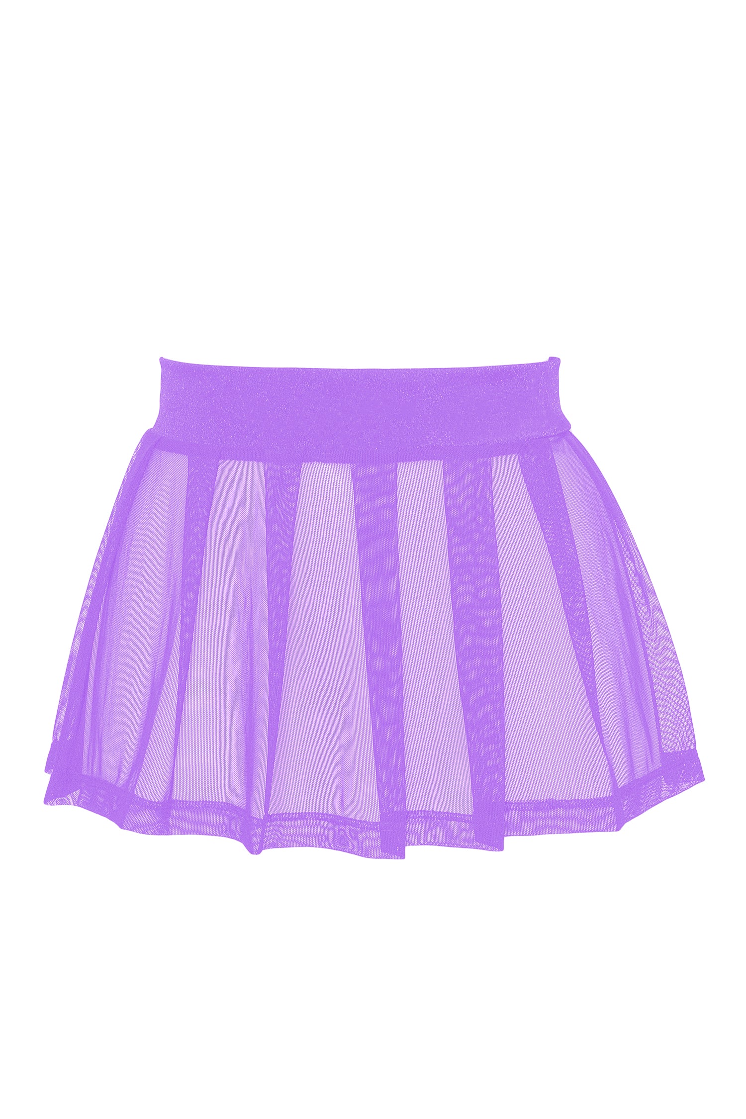 Pleated Mini skirt sheer mesh / Festival & Rave skirt / LILAC,SKIRTS & PANTS - EXES LINGERIE