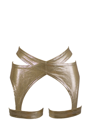 Holographic Garter Belt / X-GARTER HOLO GOLD