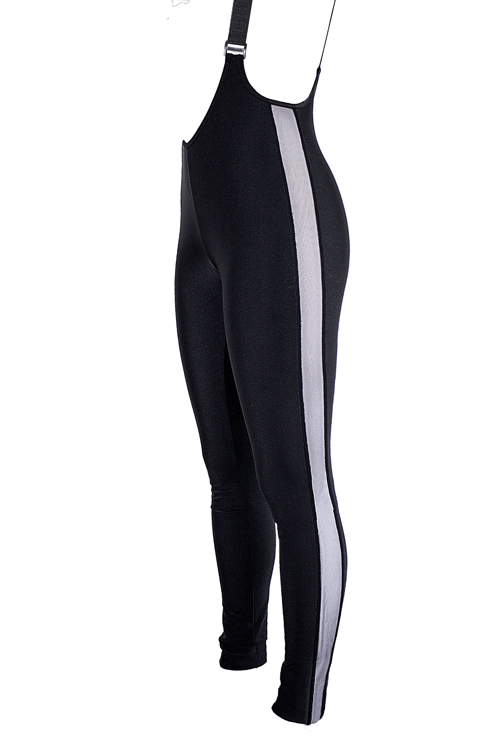 Legging de pole dance taille haute avec jarretelles / Legging taille haute / NOIR