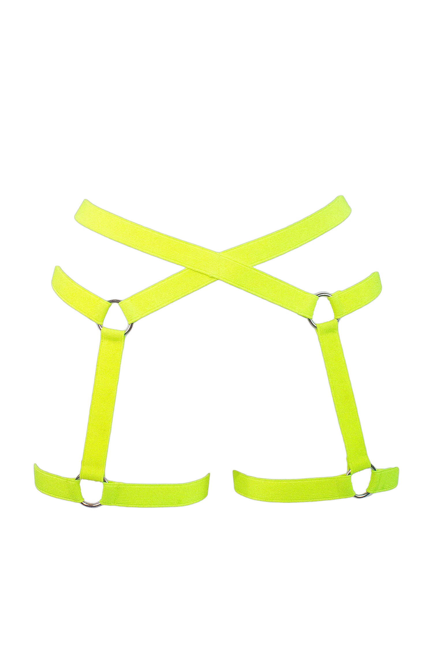 Woman Garter belt Elastic harness / Pole Dance & Festivals Accessories / Neon Yellow