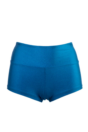 Athletic Shorts Scrunch Butt / HIGH WAISTED SHORTS RUCHED BACK / TEAL