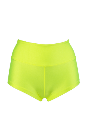 Athletic Short Scrunch Butt / SHORT RUCHED BACK / Neon Yellow - EXES LINGERIE