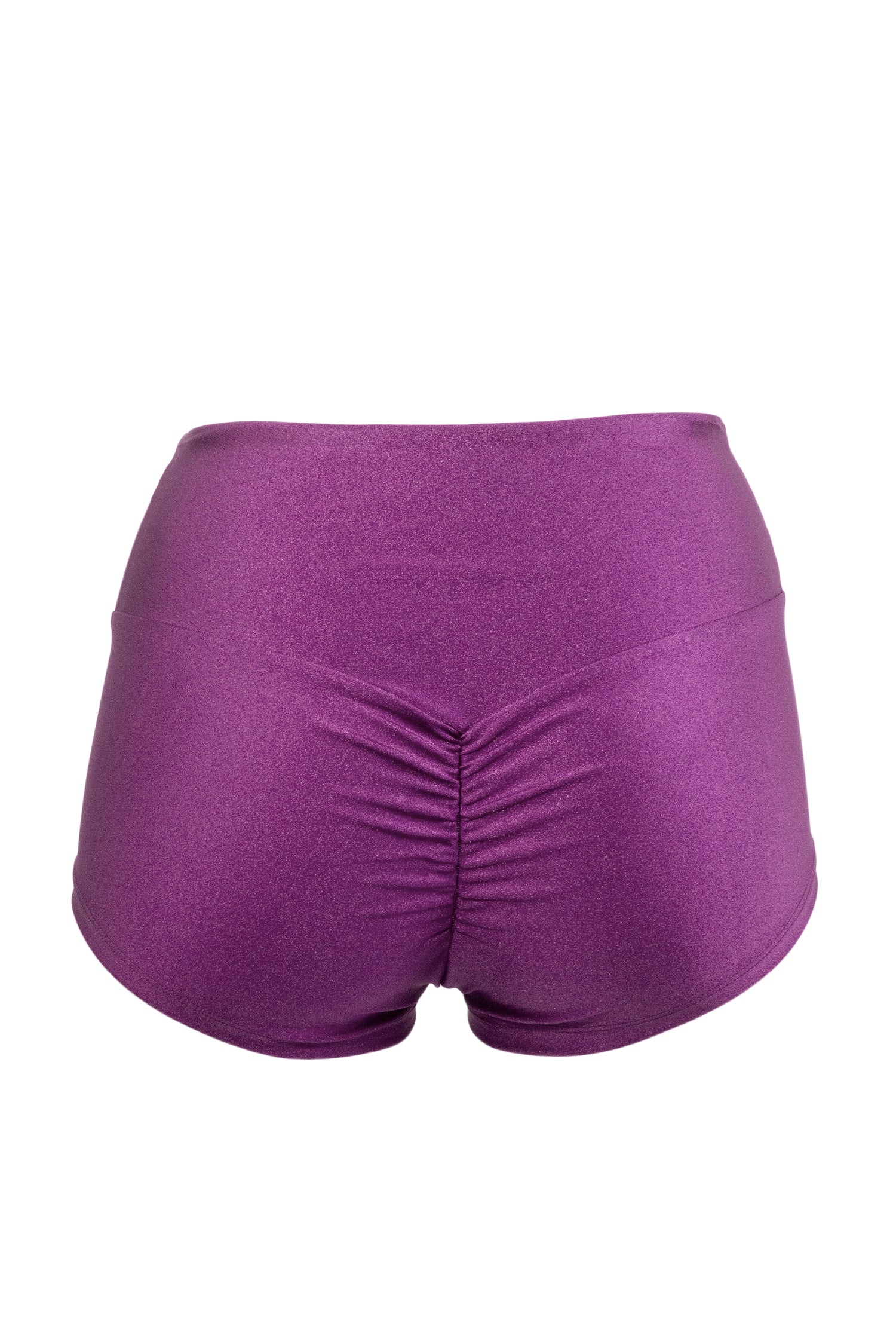 Athletic Shorts Scrunch Butt / HIGH WAISTED SHORTS RUCHED BACK / GRAPE