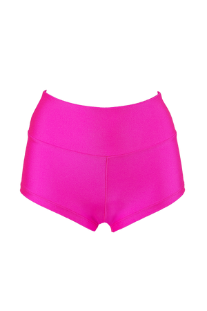 Athletic Short Scrunch Butt / SHORT RUCHED BACK / Neon Pink - EXES LINGERIE