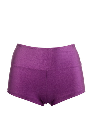 Athletic Shorts Scrunch Butt / HIGH WAISTED SHORTS RUCHED BACK / GRAPE
