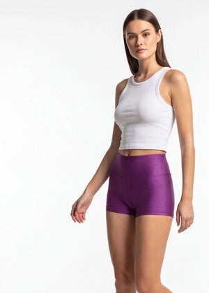 Athletic Shorts Scrunch Butt / HIGH WAISTED SHORTS RUCHED BACK / GRAPE,BOTTOMS - EXES LINGERIE