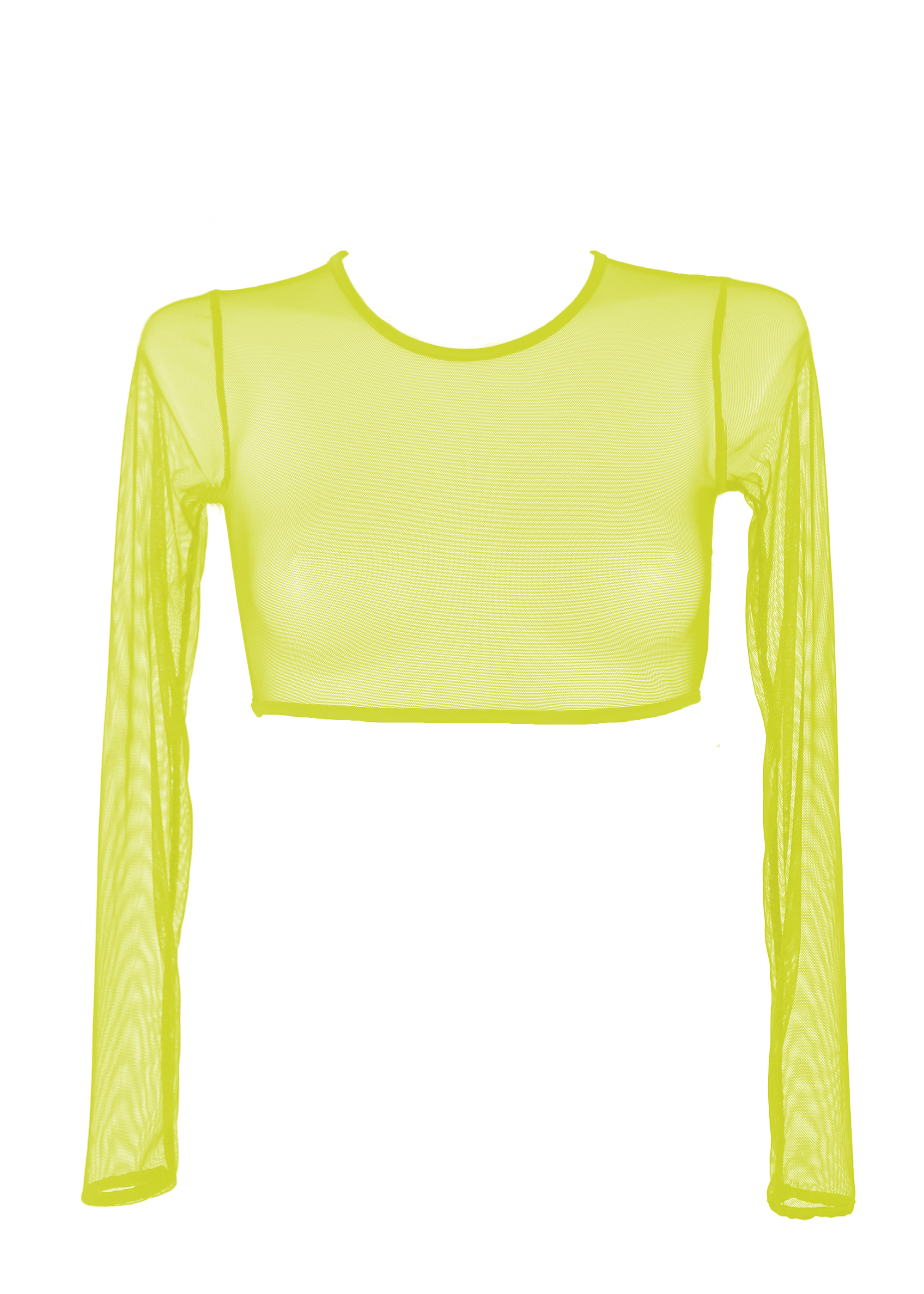 Sexy T-Shirt Long Sleeve Woman Swimwear Cover Up / IRIS T-SHIRT NEON YELLOW - EXES LINGERIE