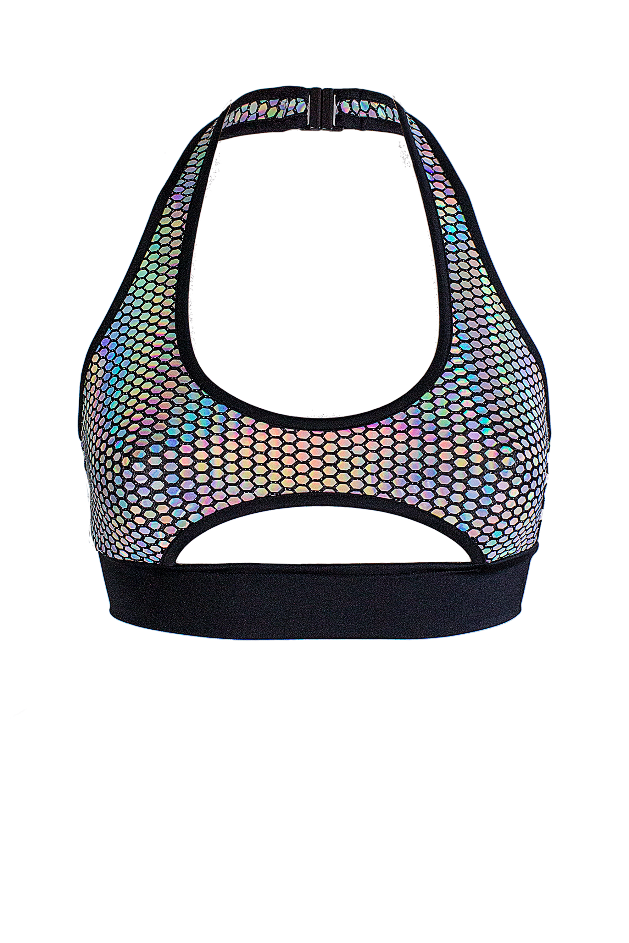 Holographic Rave Cut-out Top / TOP NINA PRISMA - EXES LINGERIE