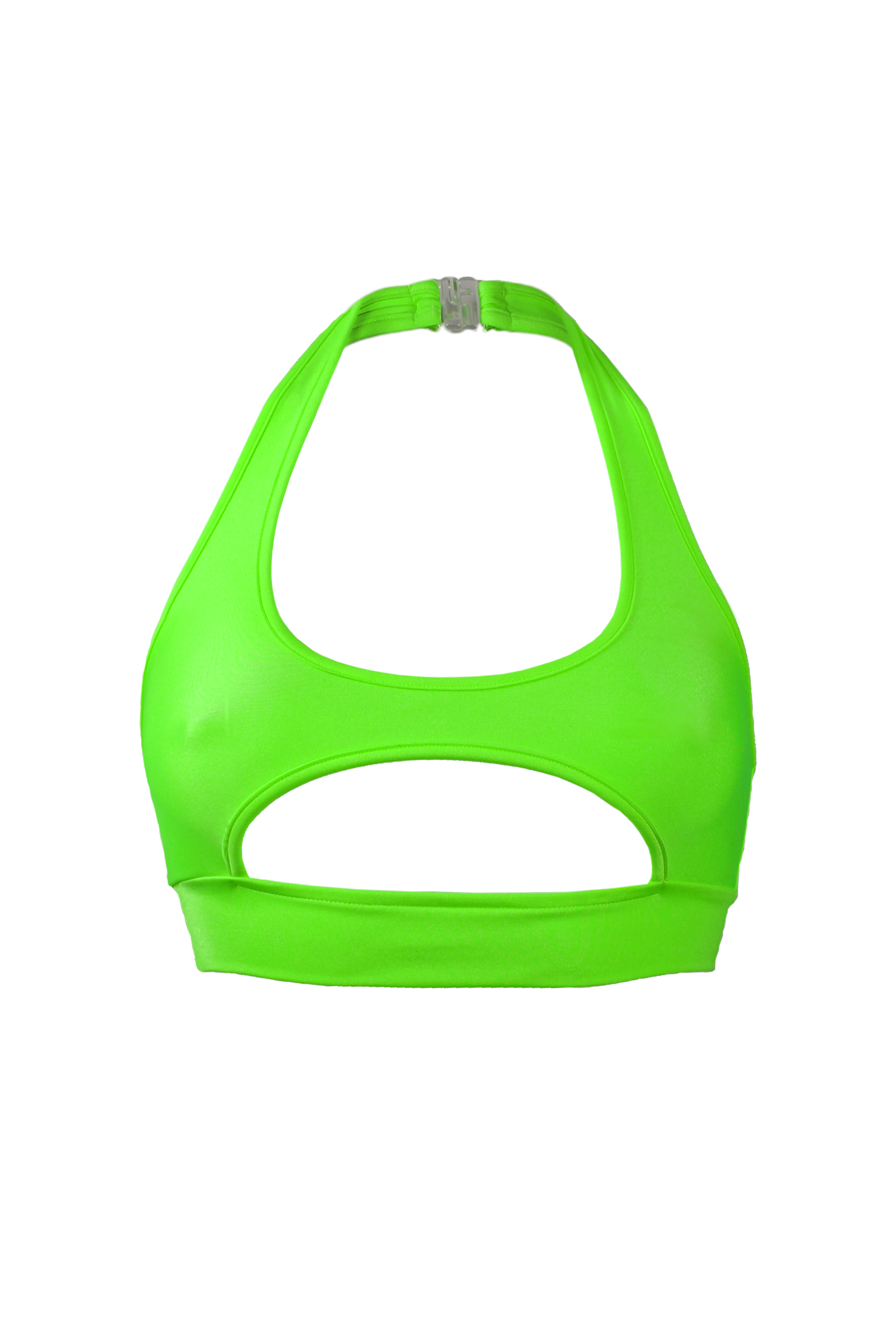 TOP NINA / Sexy Cut-out Top / LIME - EXES LINGERIE
