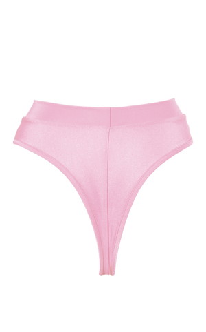 High-Waist Bikini Bottom / BOND BABY PINK - EXES LINGERIE