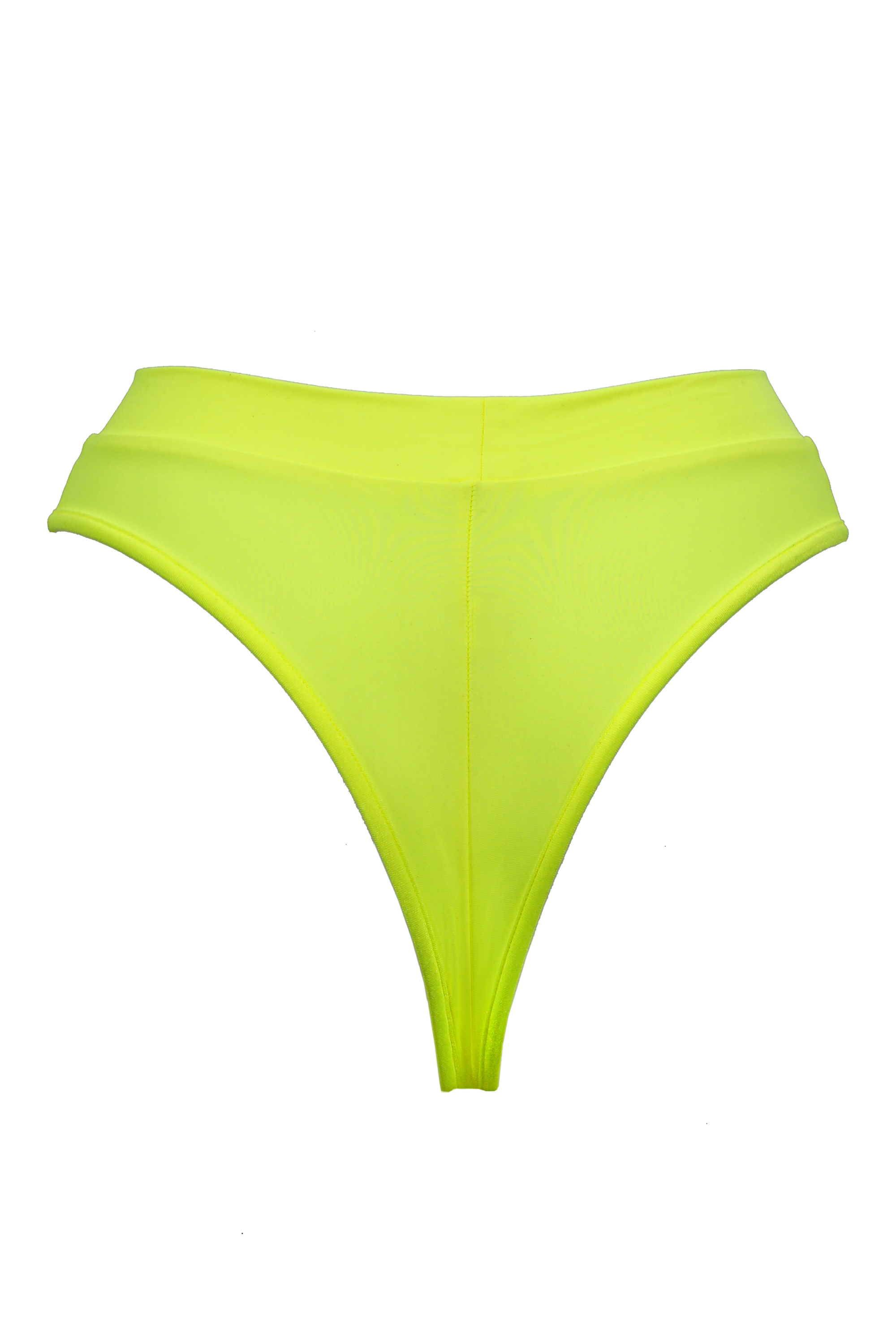 High-Waist Bikini Bottom / BOND NEON YELLOW - EXES LINGERIE