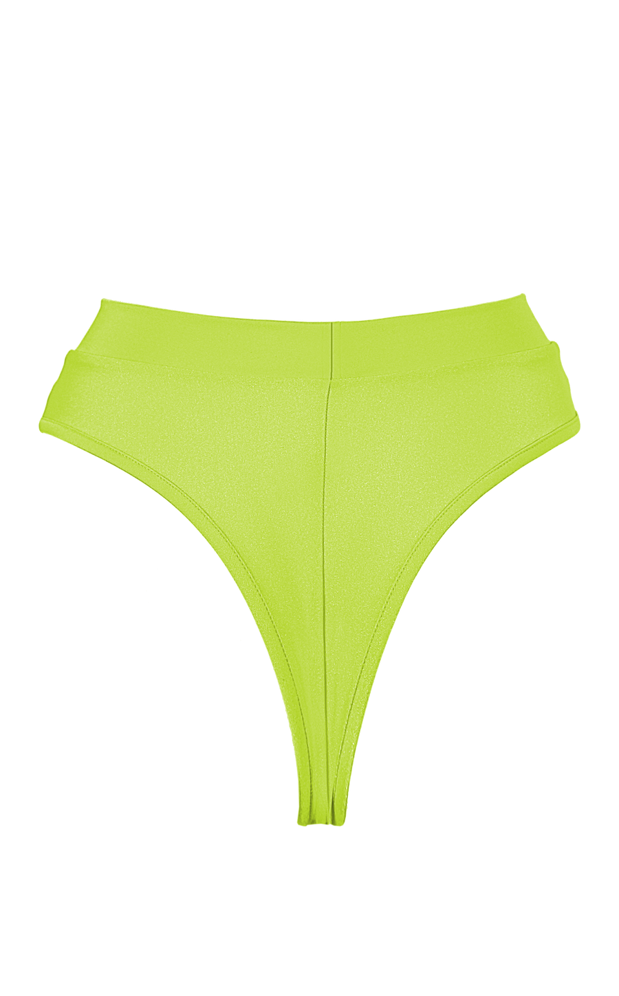 High-Cut Bikini Bottom 1/2 Mesh / BOND NEON YELLOW - EXES LINGERIE