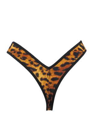 Sexy High-cut Thong Swimwear Bikini Bottom / LULY SWIM ANIMAL PRINT - EXES LINGERIE