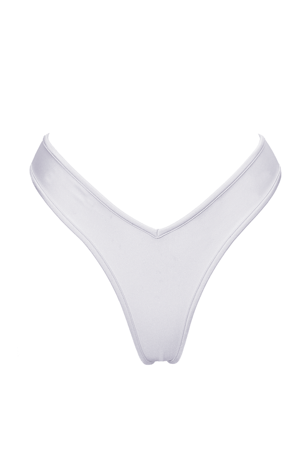 High-Cut Bikini Bottom / LULY WHITE - EXES LINGERIE