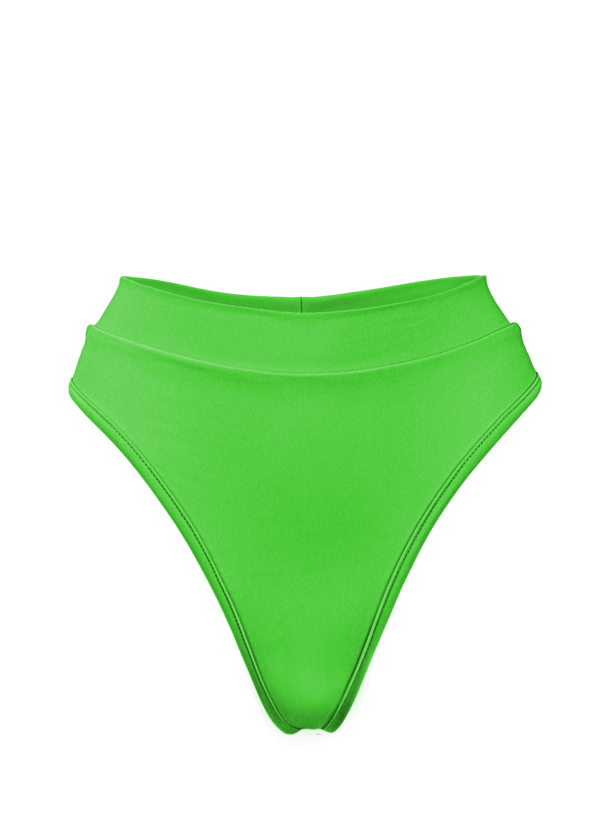 High-Waist Bikini Bottom / BOND NEON LIME - EXES LINGERIE