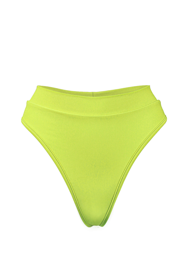 High-Waist Bikini Bottom / BOND NEON YELLOW - EXES LINGERIE