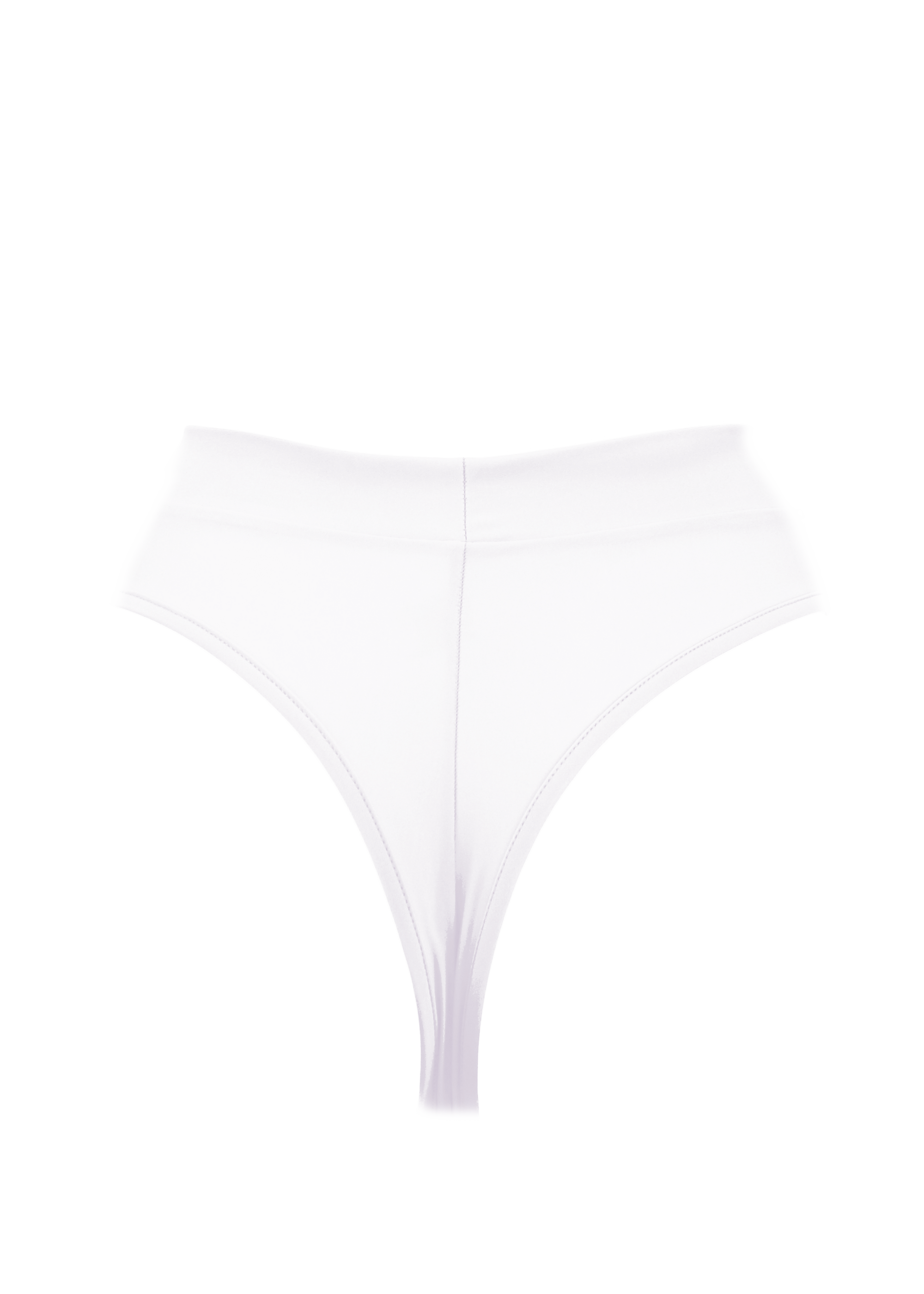 High-Waist Bikini Bottom / BOND WHITE - EXES LINGERIE