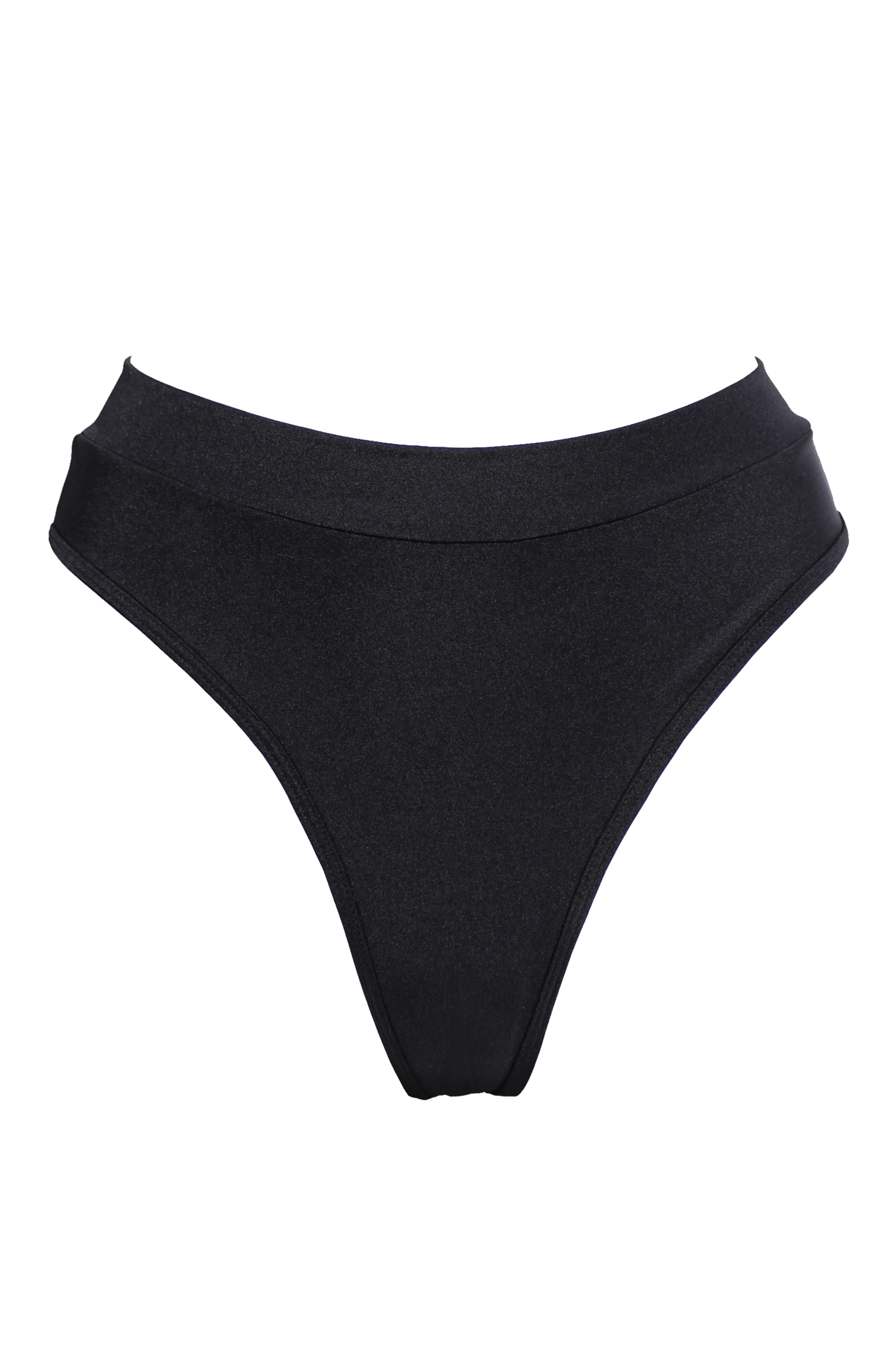 High-Waist Swimwear Bikini Bottom / BOND SWIM BLACK - EXES LINGERIE