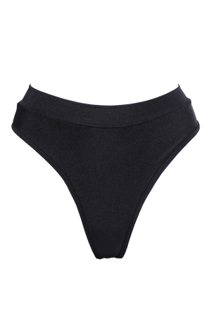 High-Waist Swimwear Bikini Bottom / BOND SWIM BLACK - EXES LINGERIE