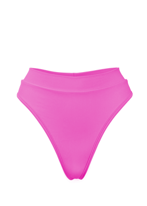 High-Waist Bikini Bottom / BOND NEON PINK - EXES LINGERIE